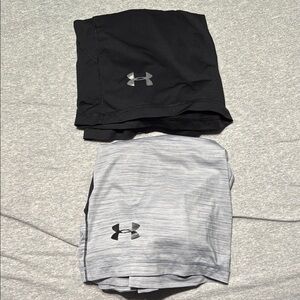 Under Armour Black and Light Gray Shorts Duo